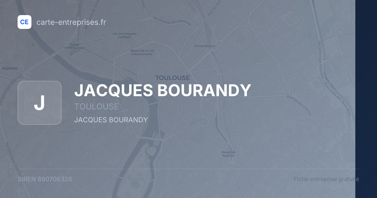 JACQUES BOURANDY — 660706326 — fiche entreprise