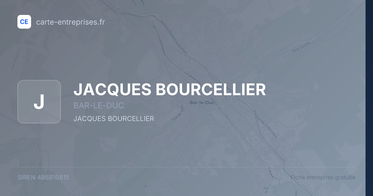 JACQUES BOURCELLIER — 486810815 — fiche entreprise
