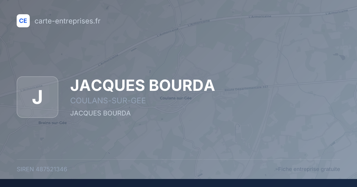 JACQUES BOURDA — 487521346 — fiche entreprise