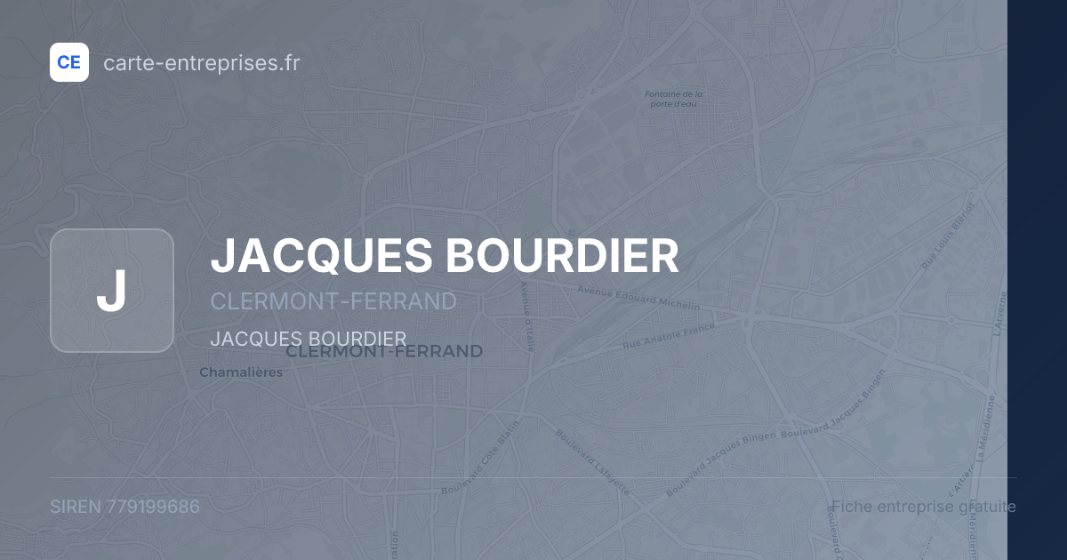 JACQUES BOURDIER — 779199686 — fiche entreprise