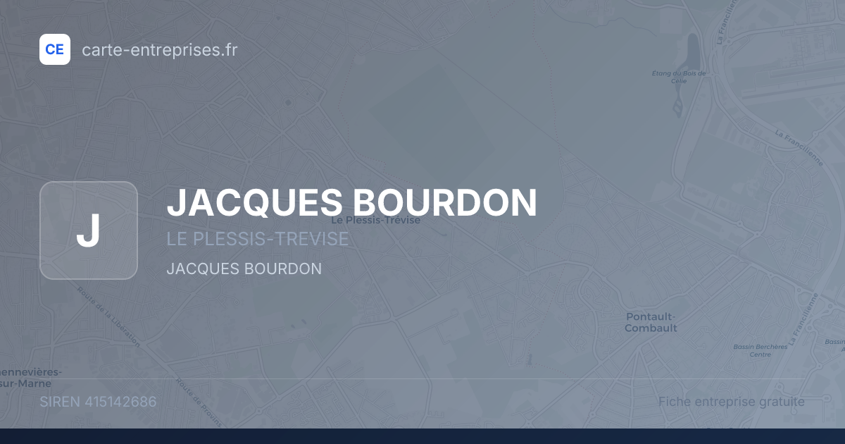 JACQUES BOURDON — 415142686 — fiche entreprise