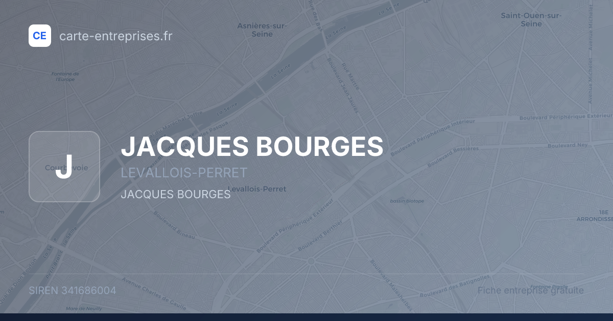JACQUES BOURGES — 341686004 — fiche entreprise