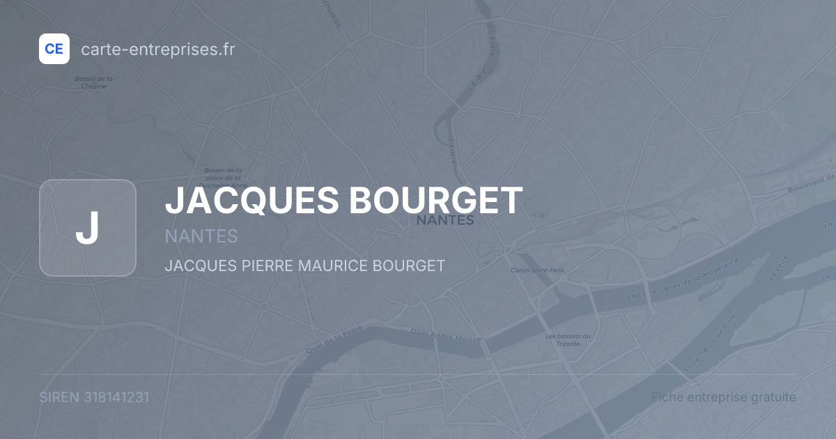 JACQUES BOURGET — 318141231 — fiche entreprise