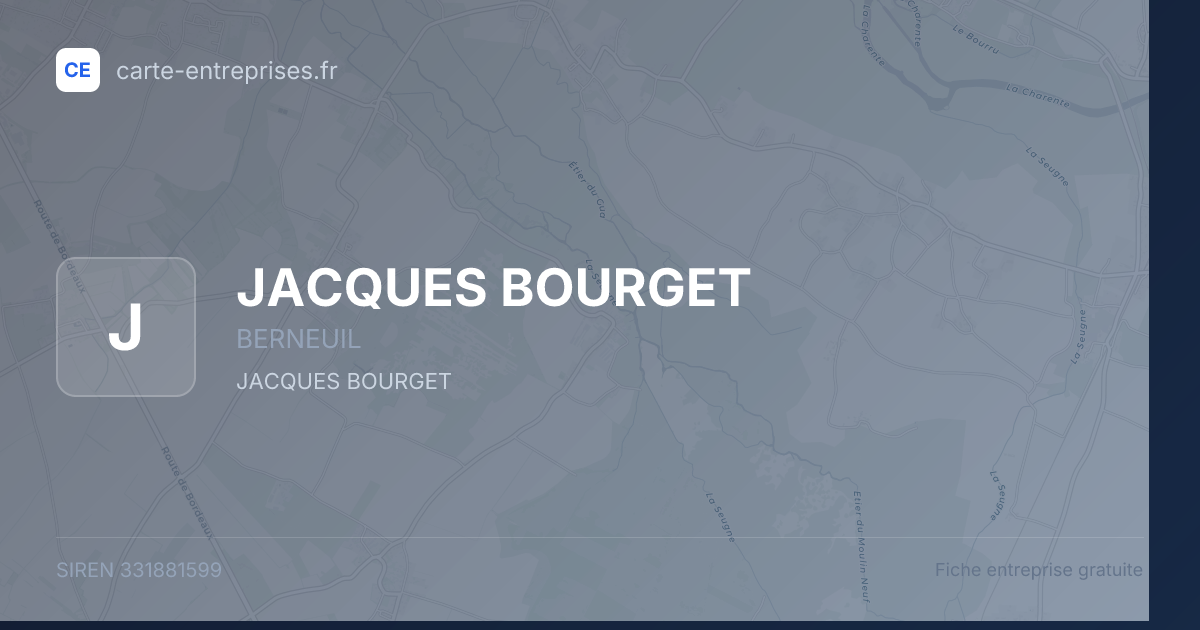JACQUES BOURGET — 331881599 — fiche entreprise