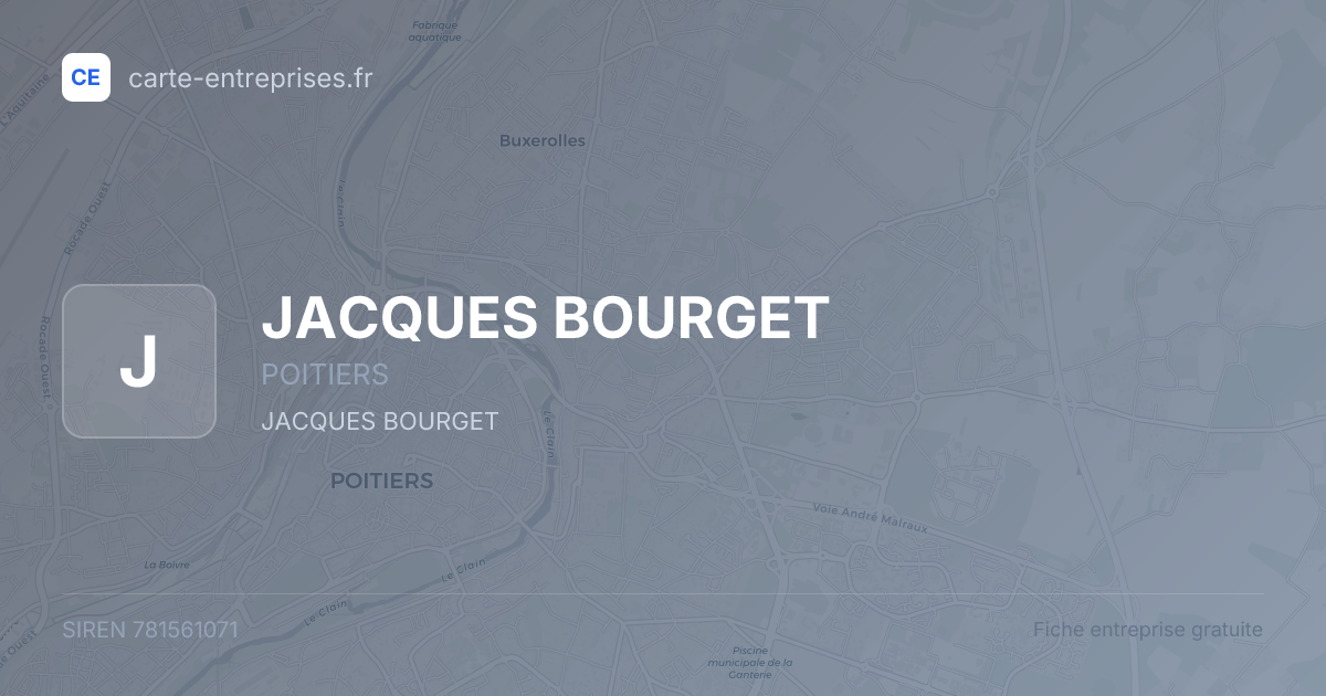 JACQUES BOURGET — 781561071 — fiche entreprise