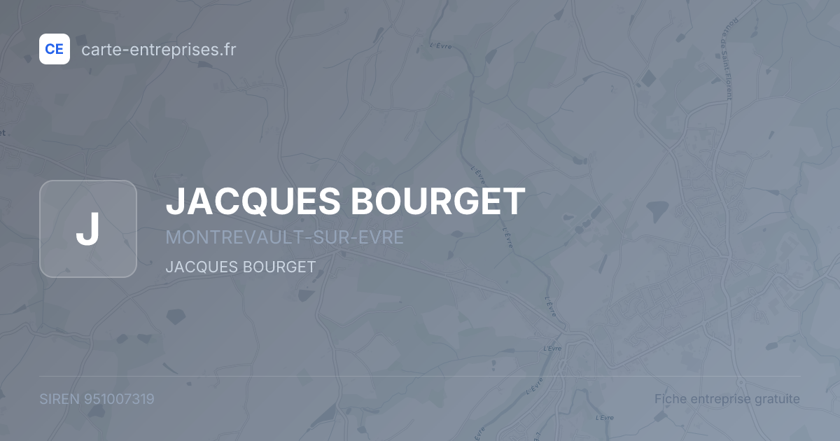 JACQUES BOURGET — 951007319 — fiche entreprise