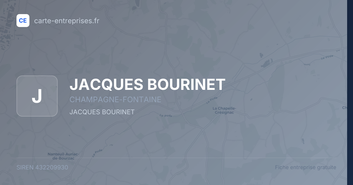 JACQUES BOURINET — 432209930 — fiche entreprise
