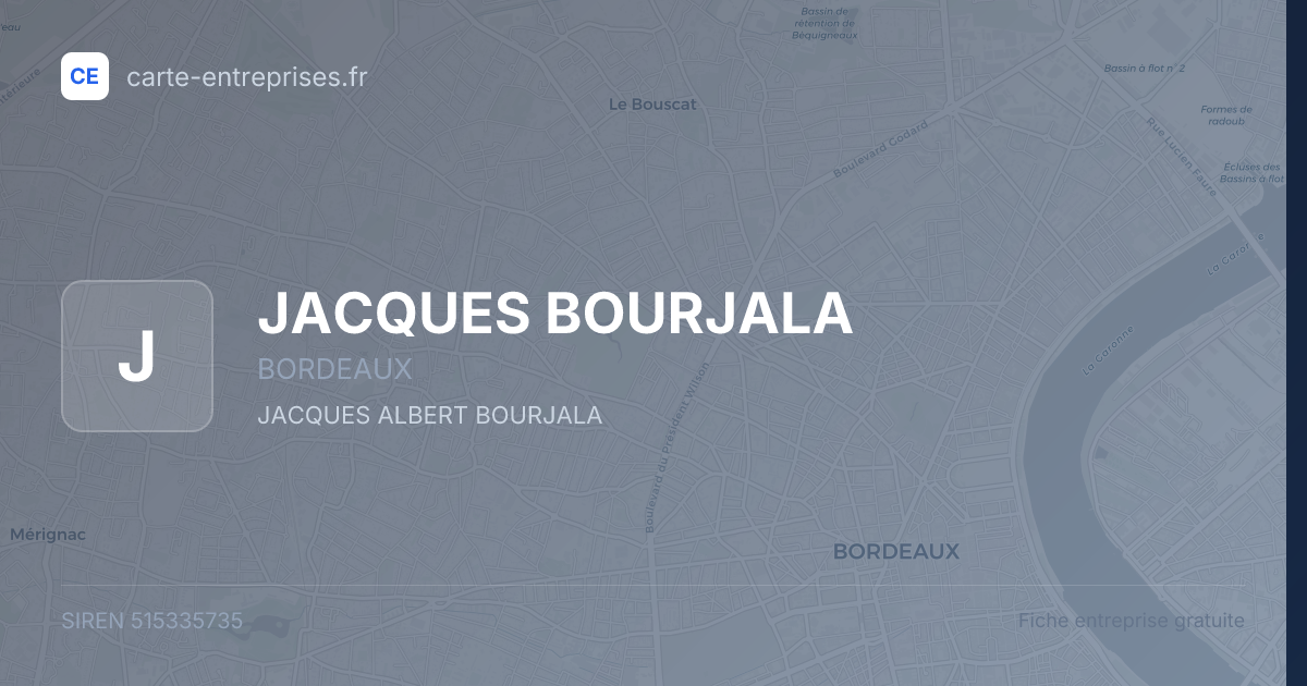 JACQUES BOURJALA — 515335735 — fiche entreprise