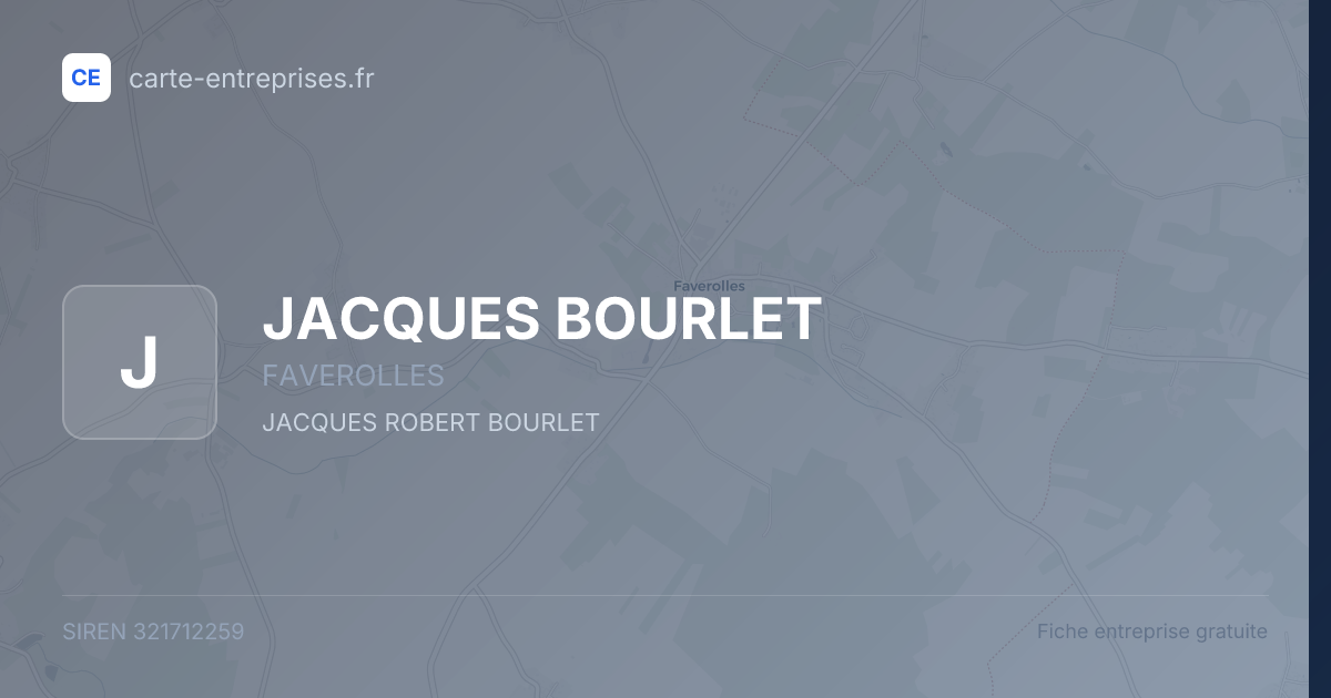 JACQUES BOURLET — 321712259 — fiche entreprise
