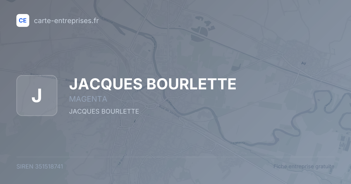 JACQUES BOURLETTE — 351518741 — fiche entreprise
