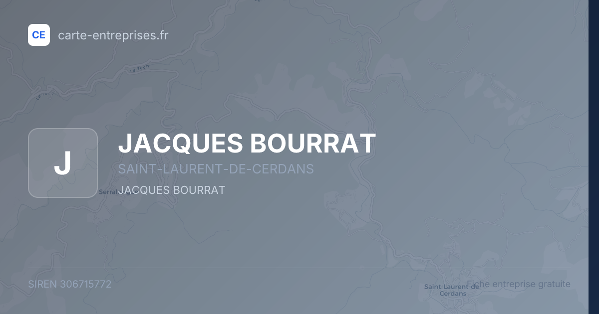 JACQUES BOURRAT — 306715772 — fiche entreprise