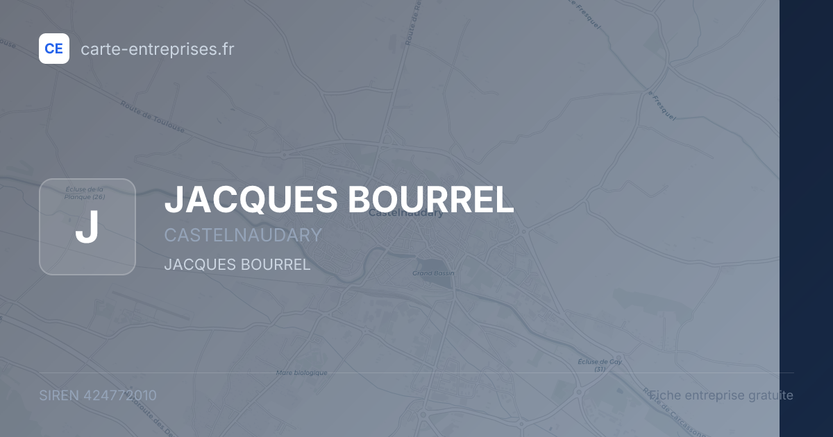 JACQUES BOURREL — 424772010 — fiche entreprise
