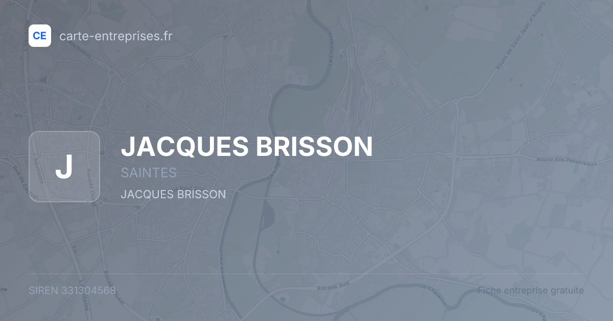 JACQUES BRISSON — 331304568 — fiche entreprise