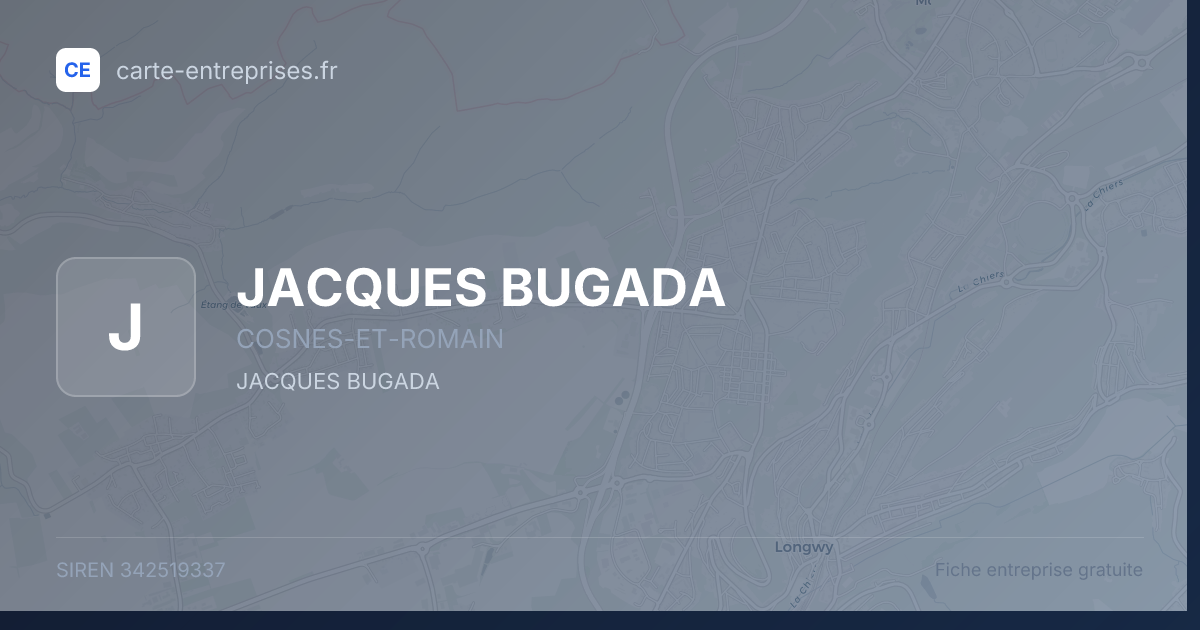 JACQUES BUGADA — 342519337 — fiche entreprise