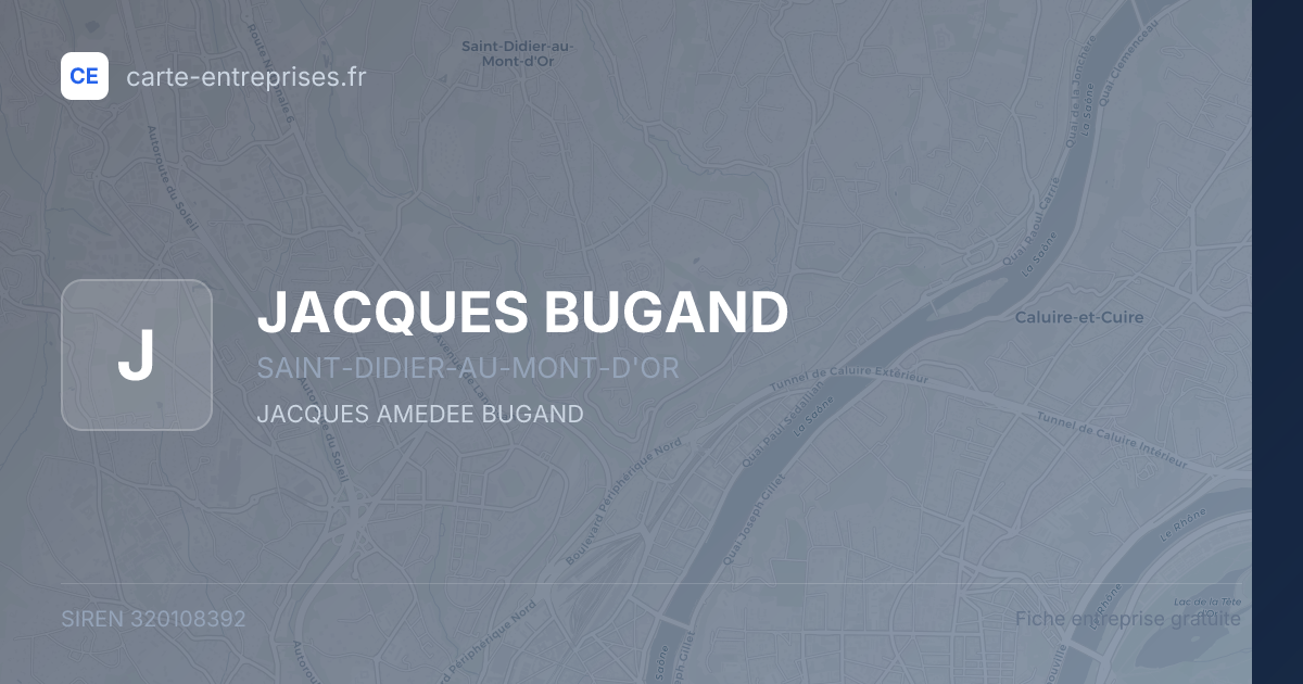 JACQUES BUGAND — 320108392 — fiche entreprise