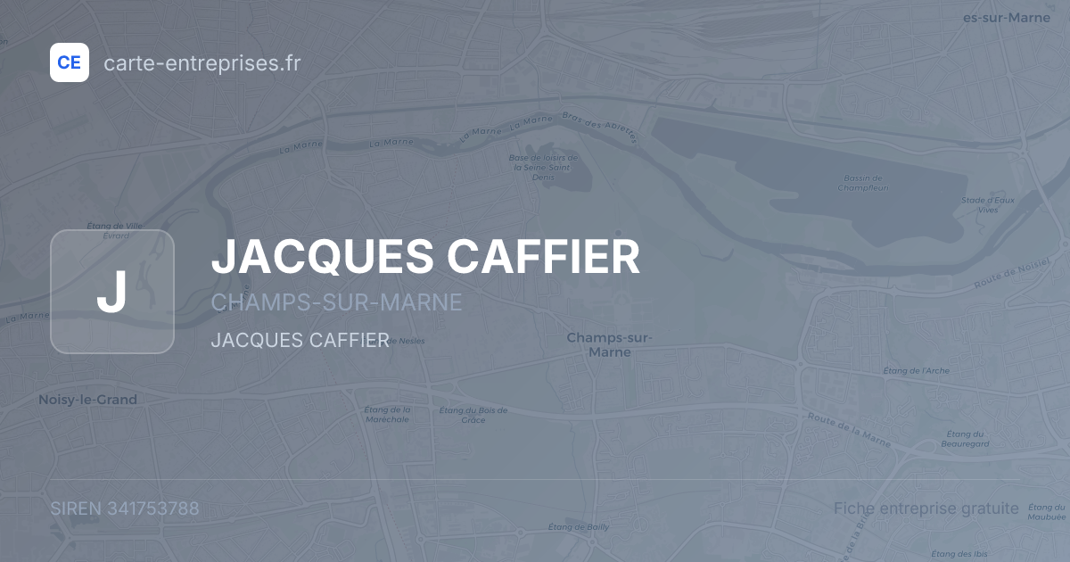 JACQUES CAFFIER — 341753788 — fiche entreprise