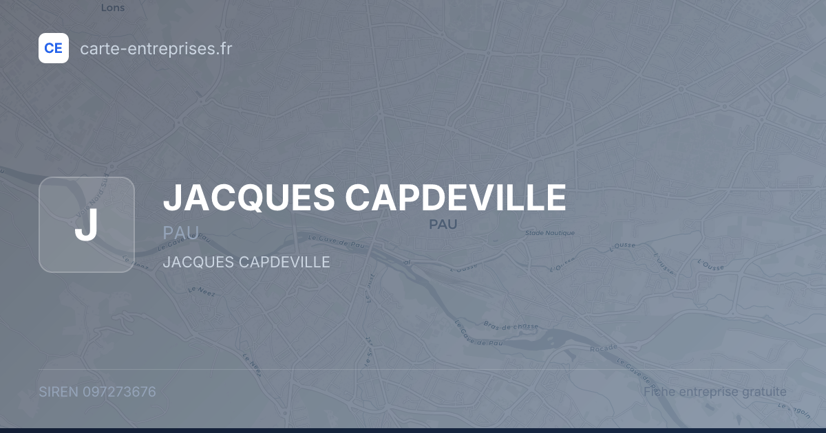 JACQUES CAPDEVILLE — 097273676 — fiche entreprise
