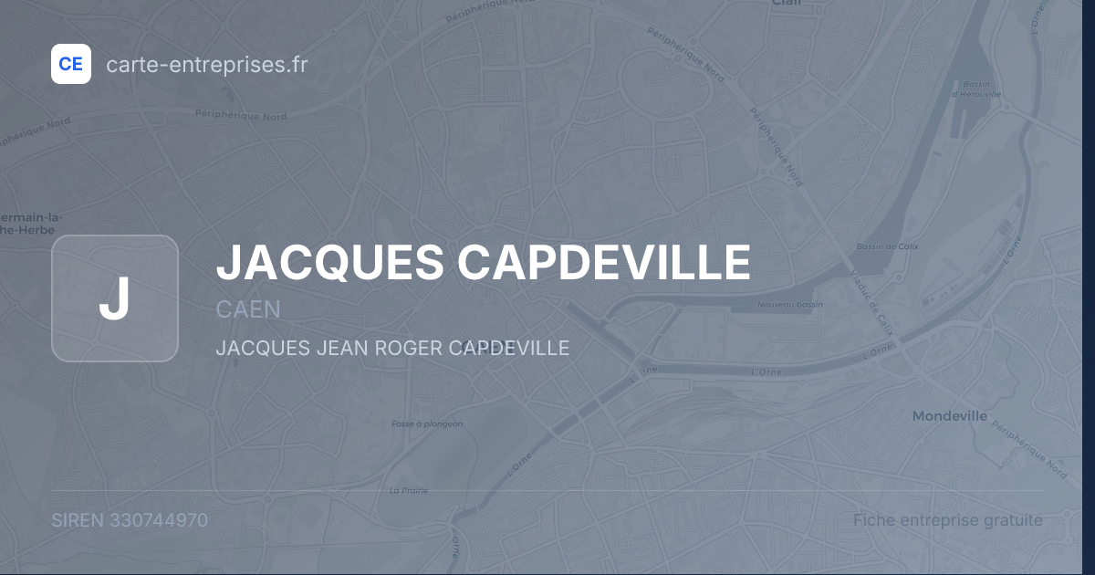 JACQUES CAPDEVILLE — 330744970 — fiche entreprise