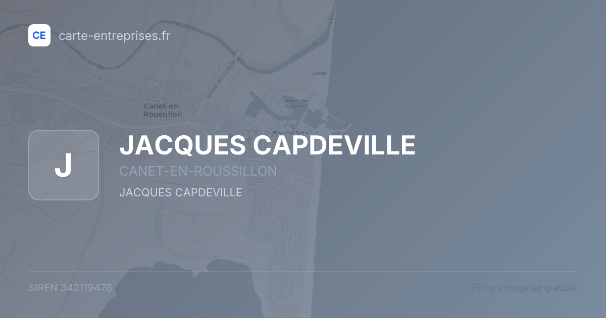 JACQUES CAPDEVILLE — 342119476 — fiche entreprise