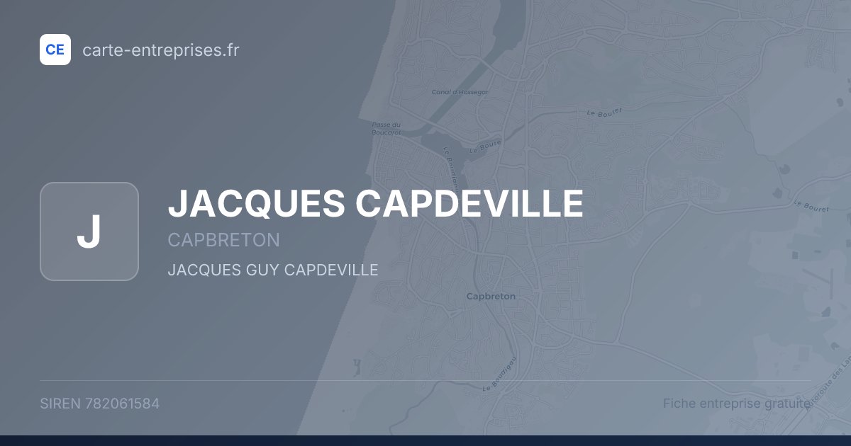 JACQUES CAPDEVILLE — 782061584 — fiche entreprise
