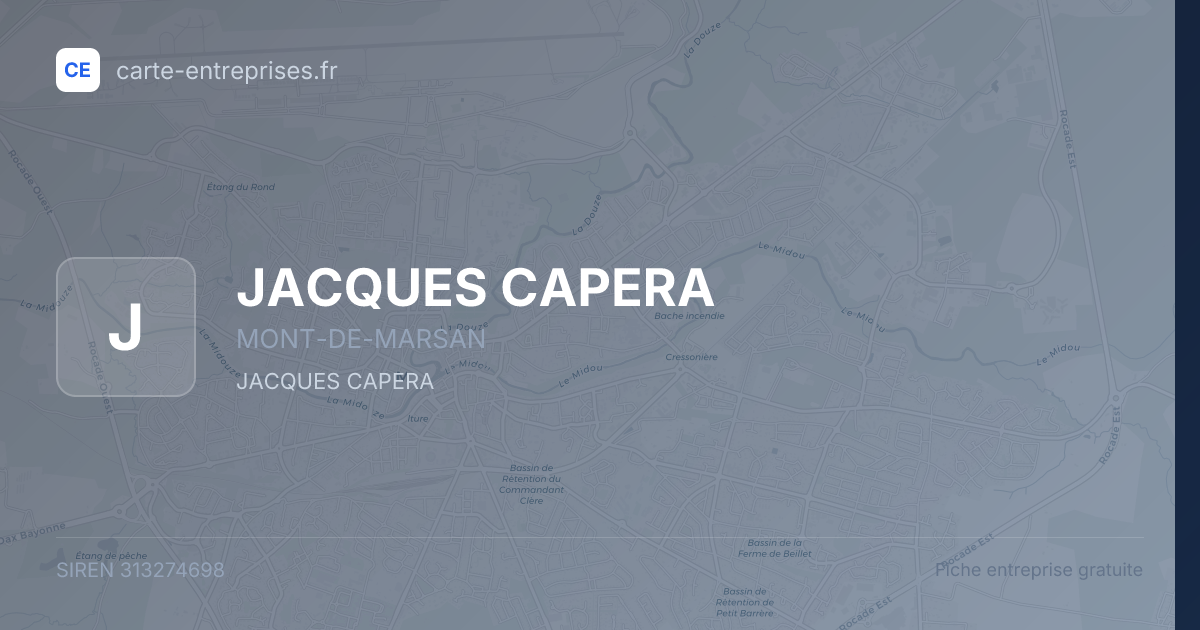 JACQUES CAPERA — 313274698 — fiche entreprise