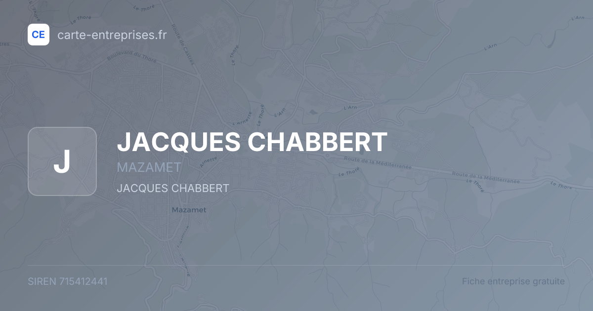 JACQUES CHABBERT — 715412441 — fiche entreprise