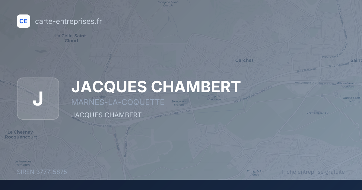 JACQUES CHAMBERT — 377715875 — fiche entreprise