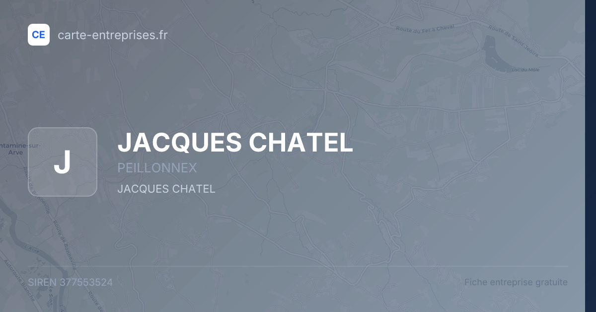 JACQUES CHATEL — 377553524 — fiche entreprise