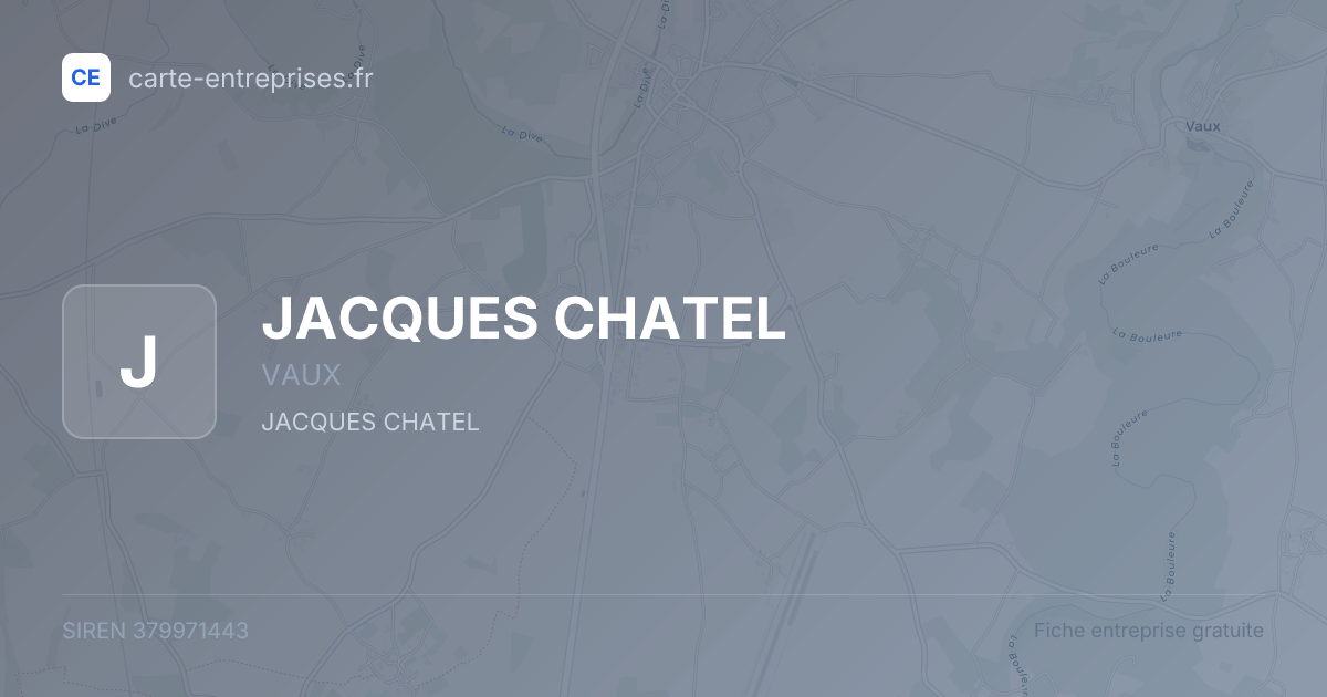 JACQUES CHATEL — 379971443 — fiche entreprise