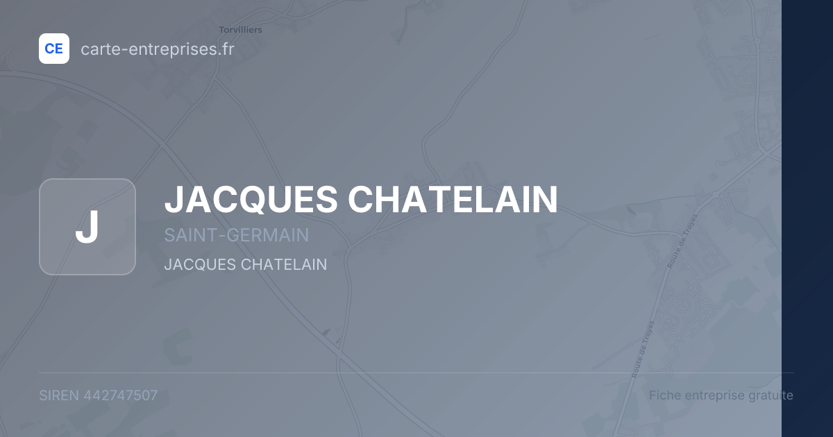 JACQUES CHATELAIN — 442747507 — fiche entreprise