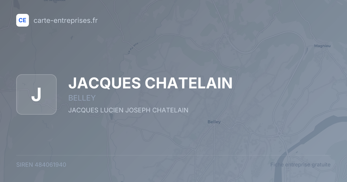 JACQUES CHATELAIN — 484061940 — fiche entreprise