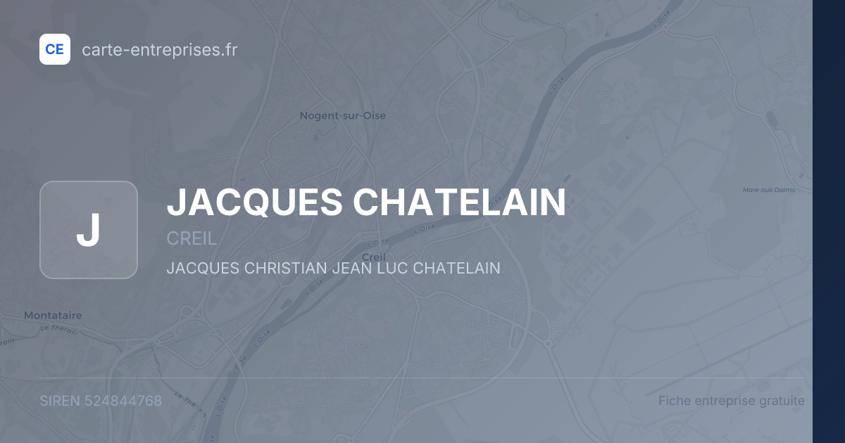 JACQUES CHATELAIN — 524844768 — fiche entreprise