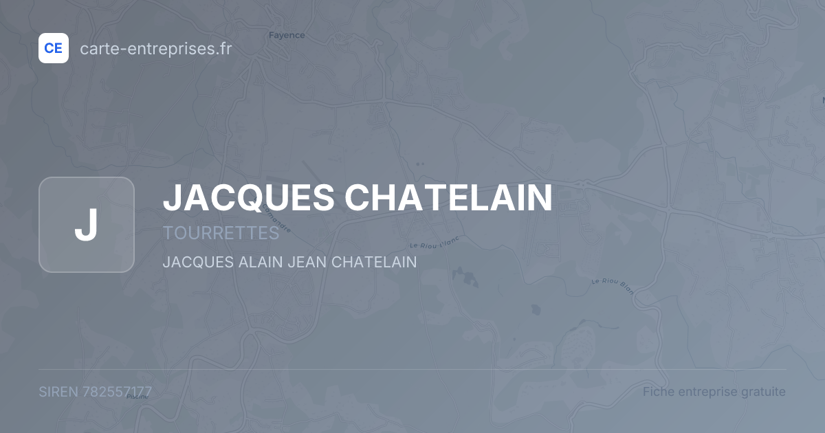 JACQUES CHATELAIN — 782557177 — fiche entreprise