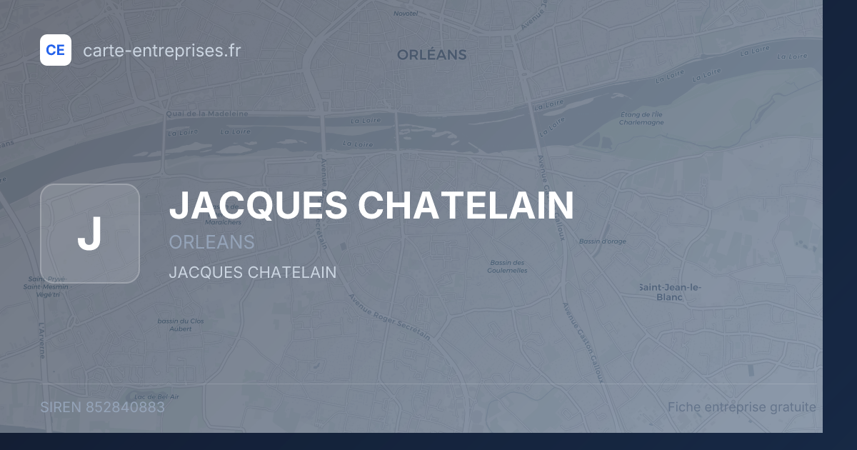 JACQUES CHATELAIN — 852840883 — fiche entreprise