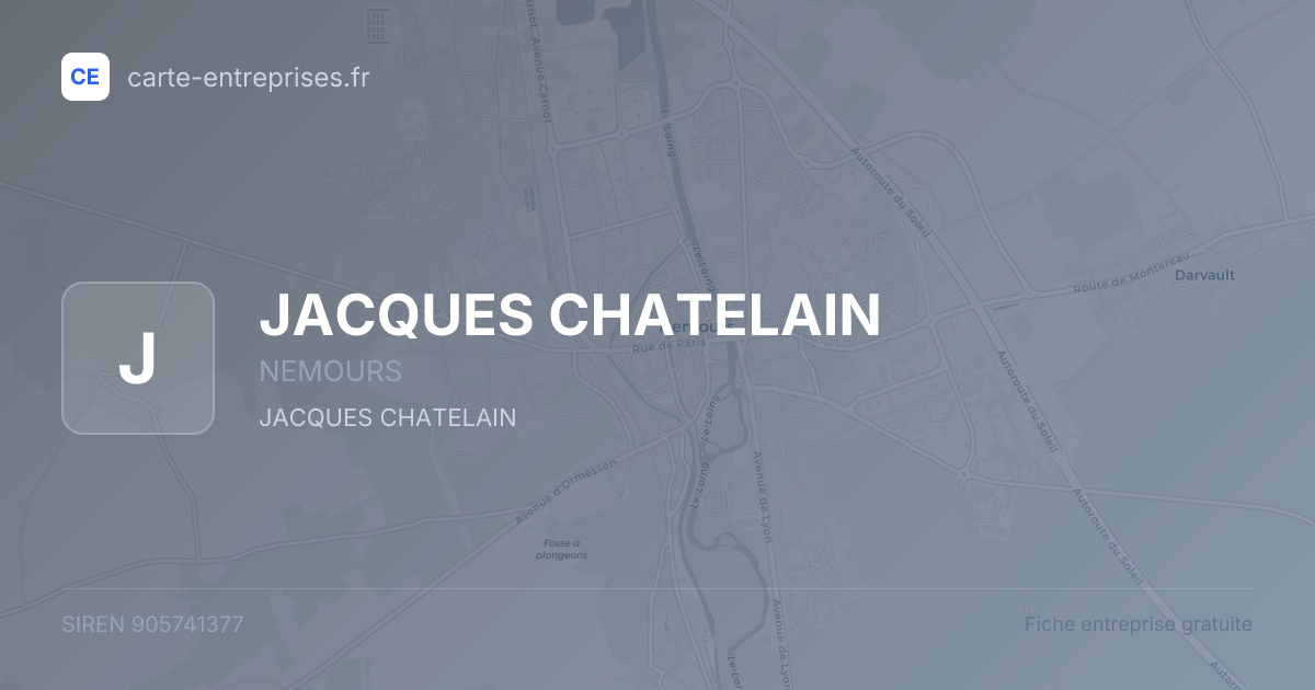 JACQUES CHATELAIN — 905741377 — fiche entreprise
