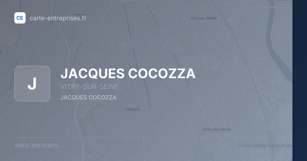 JACQUES COCOZZA — 309783975 — fiche entreprise