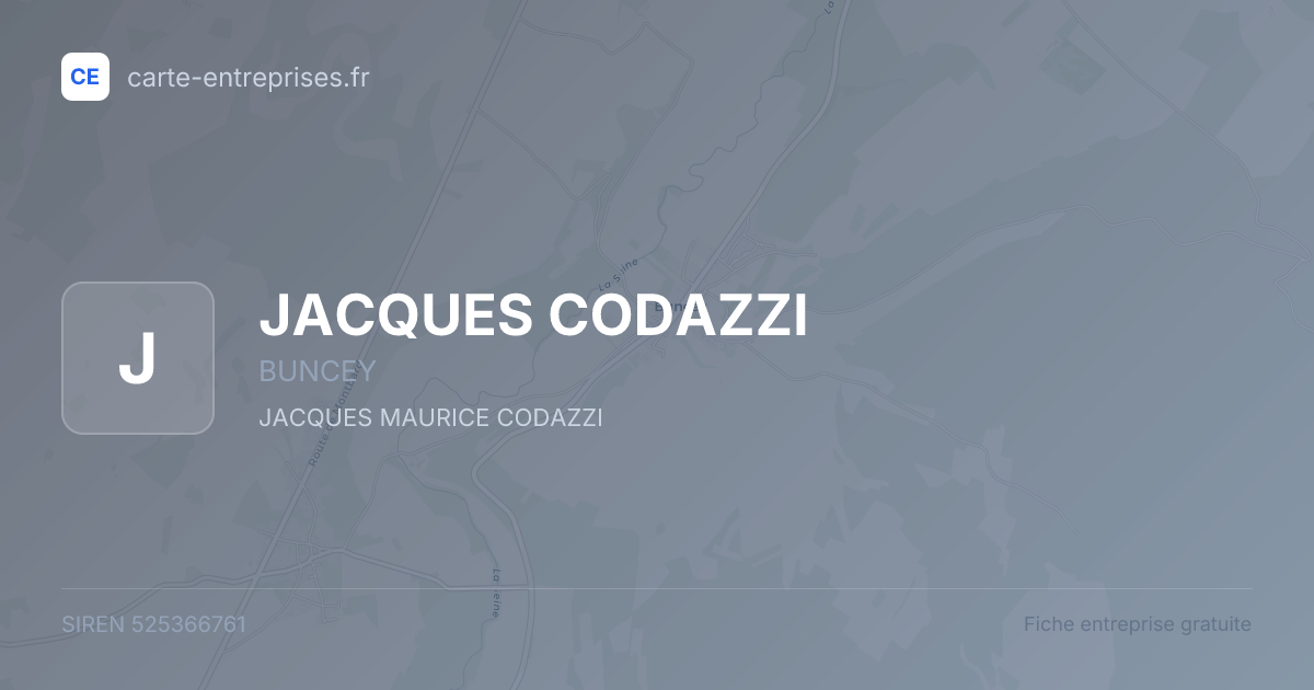 JACQUES CODAZZI — 525366761 — fiche entreprise
