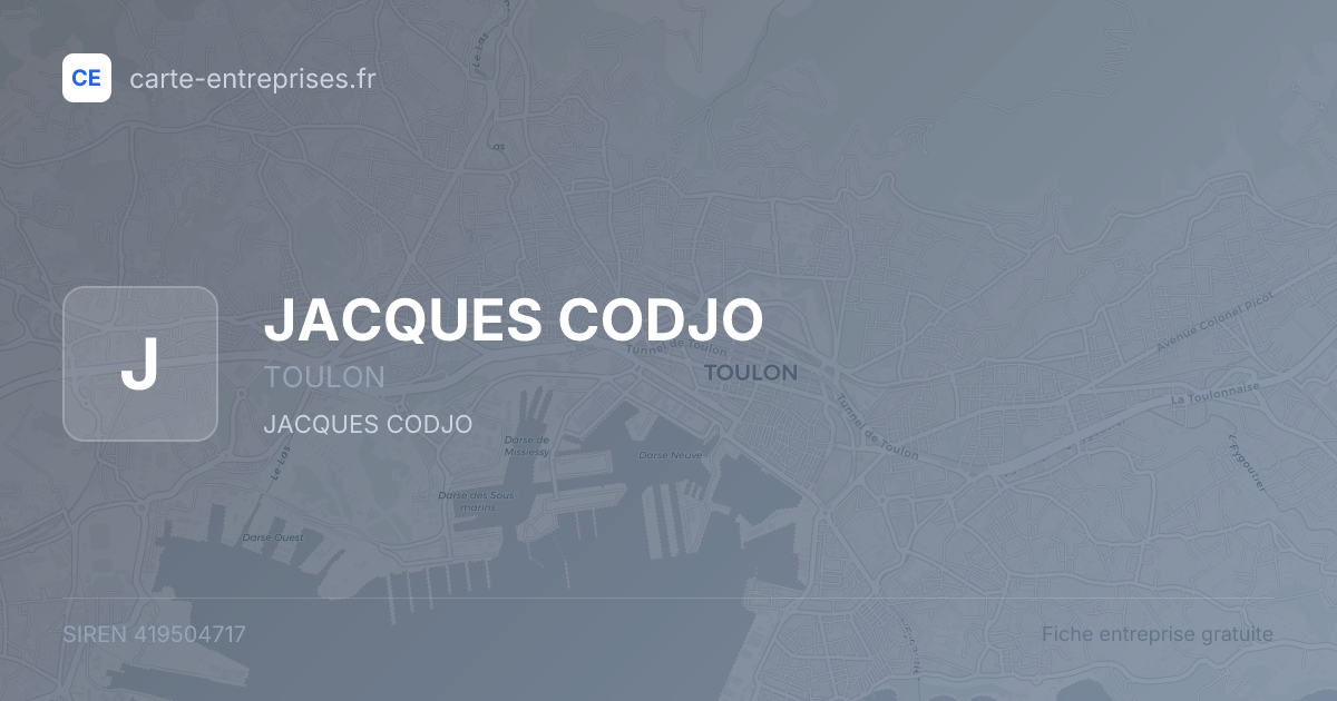 JACQUES CODJO — 419504717 — fiche entreprise