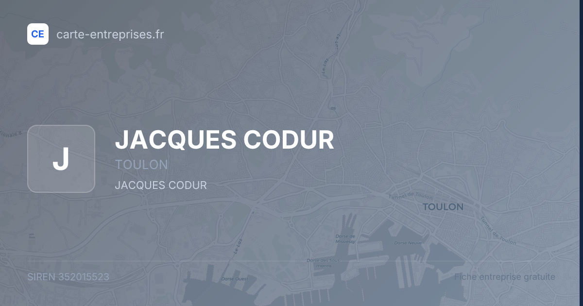 JACQUES CODUR — 352015523 — fiche entreprise