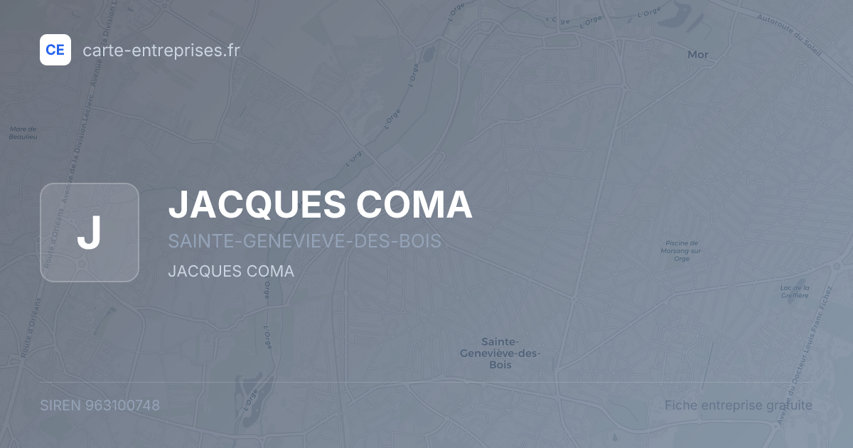 JACQUES COMA — 963100748 — fiche entreprise