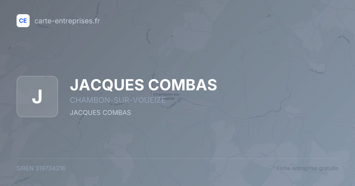 JACQUES COMBAS — 319734216 — fiche entreprise