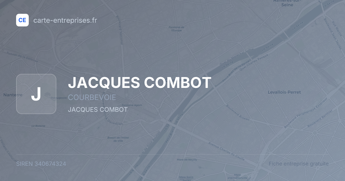 JACQUES COMBOT — 340674324 — fiche entreprise