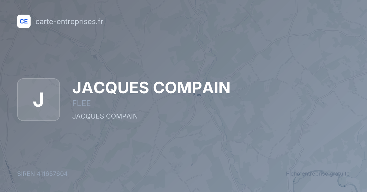 JACQUES COMPAIN — 411657604 — fiche entreprise