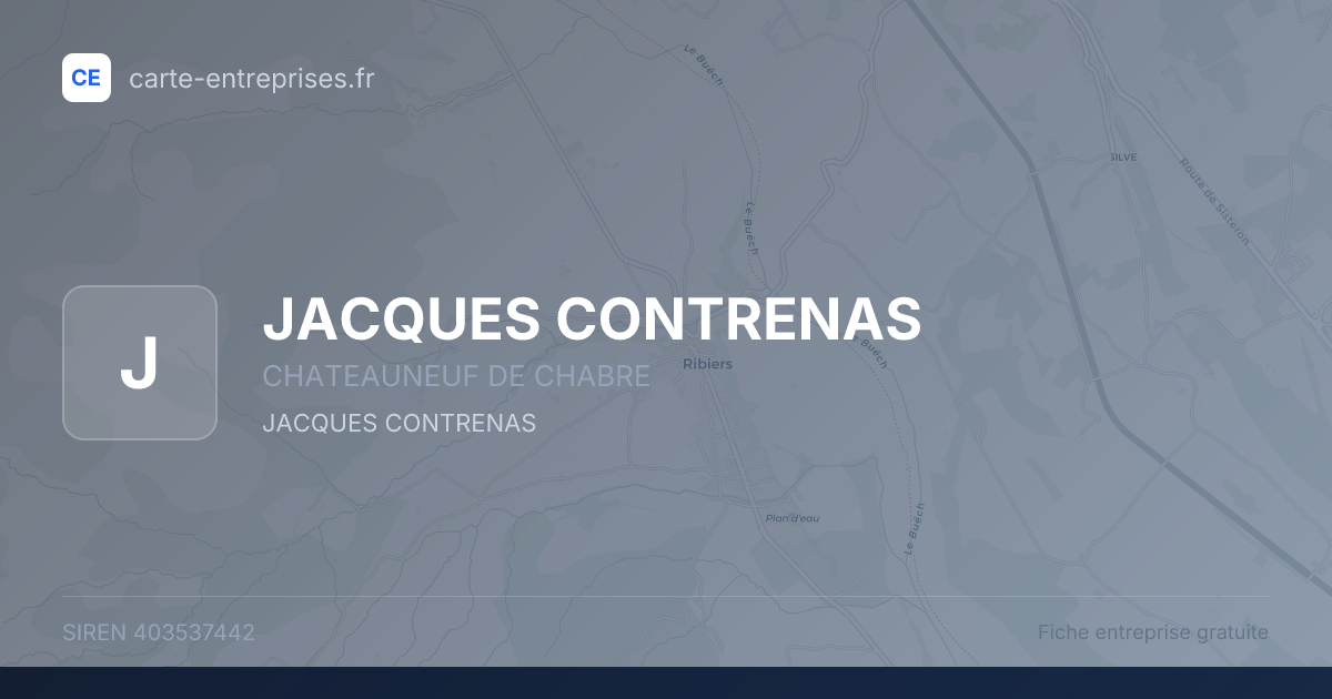 JACQUES CONTRENAS — 403537442 — fiche entreprise