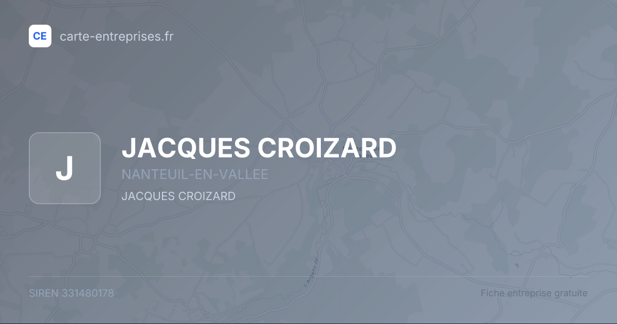 JACQUES CROIZARD — 331480178 — fiche entreprise
