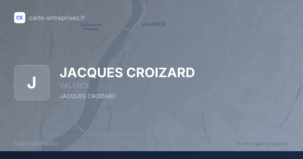 JACQUES CROIZARD — 482014743 — fiche entreprise