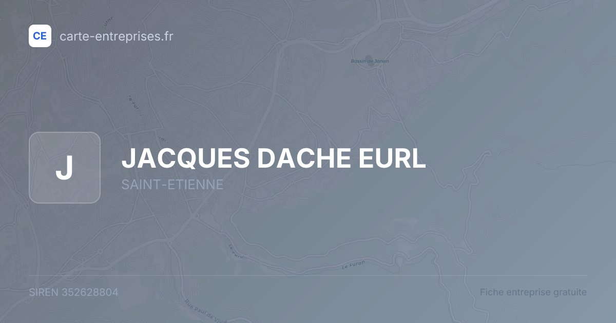 JACQUES DACHE EURL — 352628804 — fiche entreprise