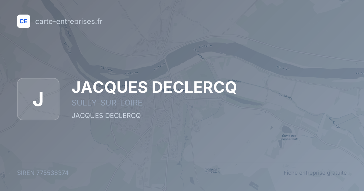 JACQUES DECLERCQ — 775538374 — fiche entreprise