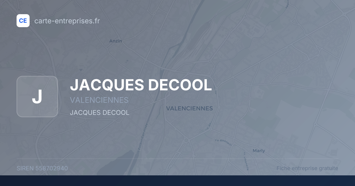 JACQUES DECOOL — 558702940 — fiche entreprise