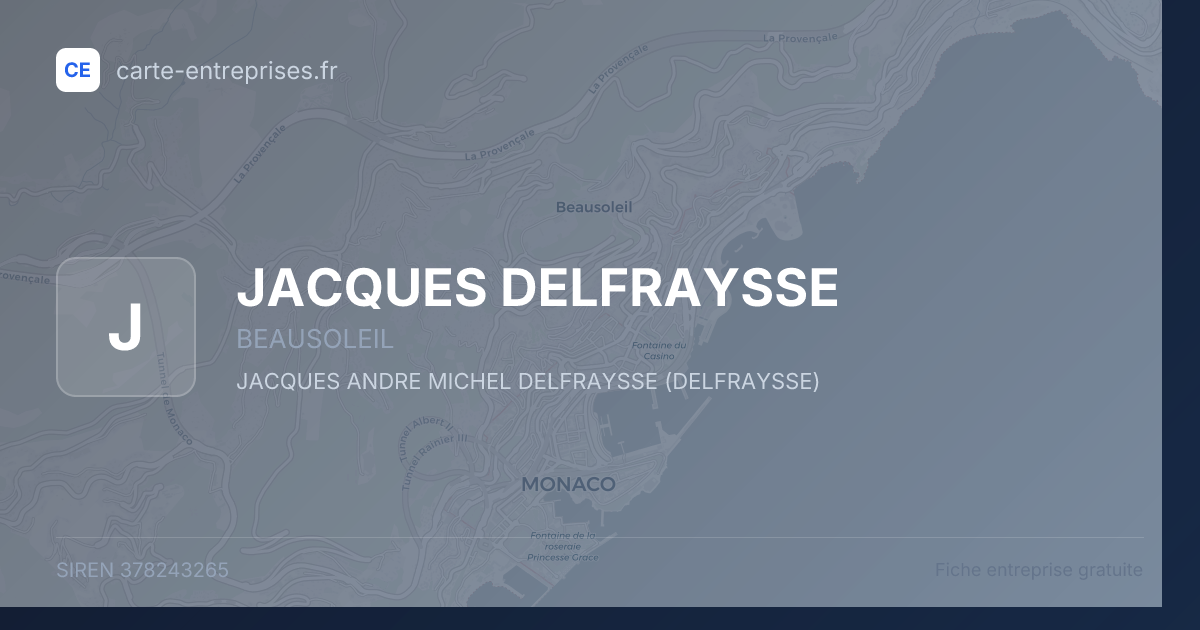 JACQUES DELFRAYSSE — 378243265 — fiche entreprise